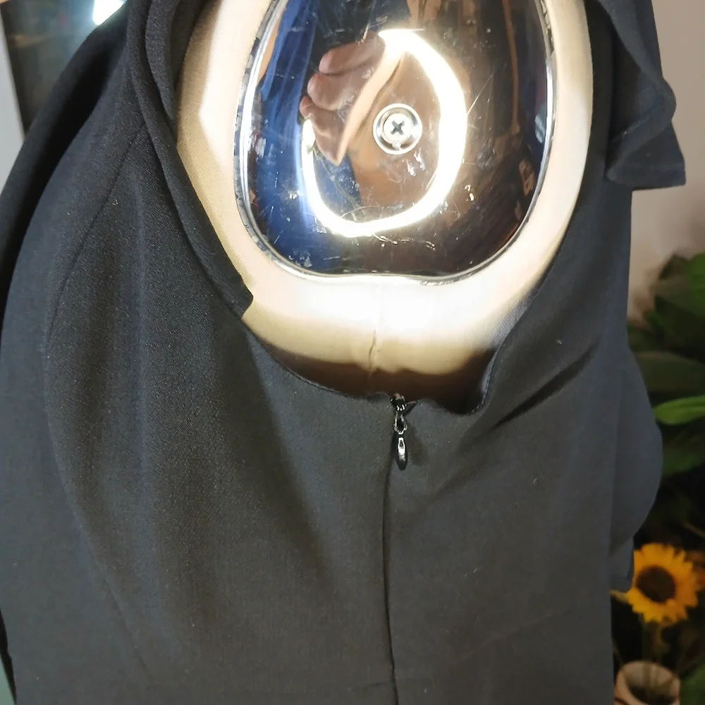 BCBGeneration Black Cocktail Dress with Flutter Detail Size 4 - Picture 8 of 11